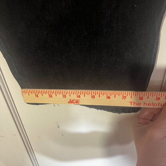 Abercrombie The '90s Straight Ultra High Rise Jeans Black CURVE LOVE Size 37 24S - Picture 12 of 16